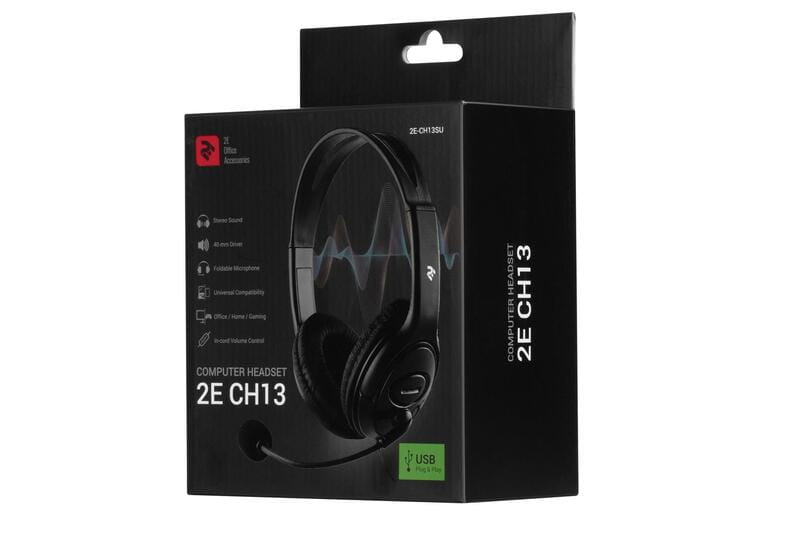 Гарнитура 2E CH13 USB Black (2E-CH13SU)