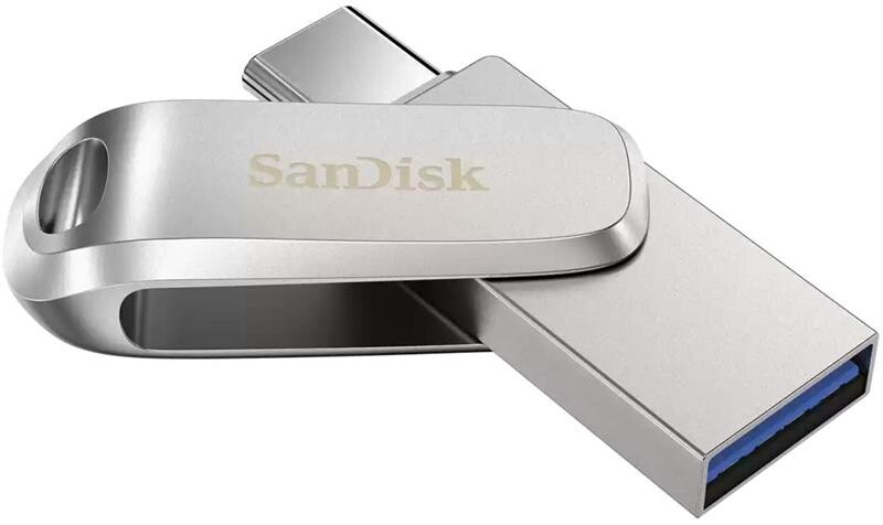 Флеш-накопитель USB 64GB Type-C SanDisk Ultra Dual Luxe Silver (SDDDC4-064G-G46)