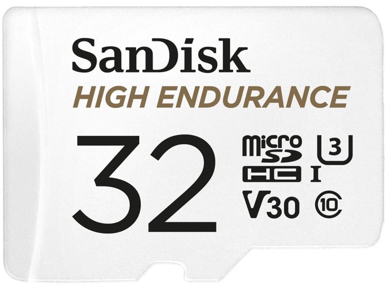 Карта памяти MicroSDXC 32GB UHS-I/U3 Class 10 SanDisk High Endurance R100/W40MB/s + SD-adapter (SDSQQNR-032G-GN6IA)