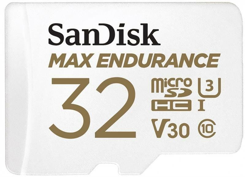 Карта пам`ятi MicroSDHC 32GB UHS-I/U3 Class 10 SanDisk Max Endurance R100/W40MB/s (SDSQQVR-032G-GN6IA)