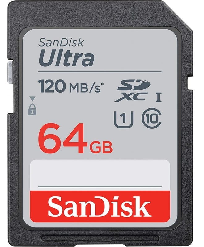 Карта памяти SDHC  64GB UHS-I Class 10 SanDisk Ultra R120MB/s (SDSDUN4-064G-GN6IN)