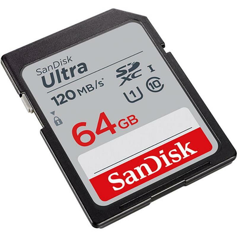 Карта пам'яті SDHC 64GB UHS-I Class 10 SanDisk Ultra R120MB/s (SDSDUN4-064G-GN6IN)