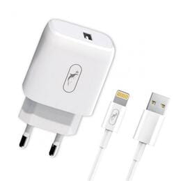Купить Зарядное устройство SkyDolphin SC22EL (1USB, 2.1A) White (MZP-000158) + кабель Lightning Зарядное устройство SkyDolphin SC22EL (1USB, 2.1A) White (MZP-000158) + кабель Lightning