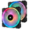 Фото - Вентилятор Corsair LL140 RGB Twin Pack (CO-9050074-WW), 140x140x25мм, 4-pin, чорний | click.ua