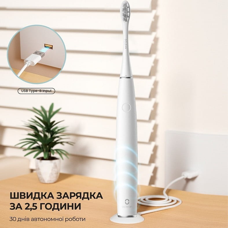 Умная зубная электрощетка Oclean Air 2T Electric Toothbrush White (6970810552324)