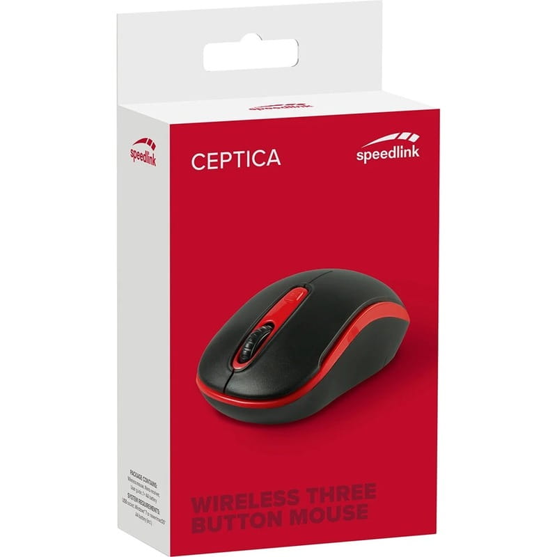 Мышь беспроводная SpeedLink Ceptica Black/Red (SL-630013-BKRD)