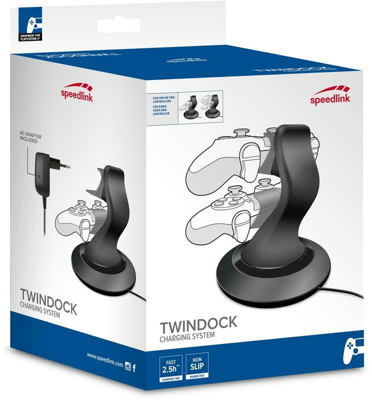 Зарядное устройство SpeedLink TwinDock Charging System для Sony PS4 Black (SL-4511-BK)