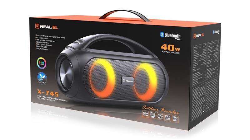 Акустична система REAL-EL X-745 Black
