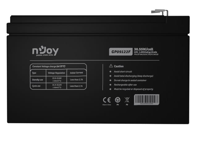Аккумуляторная батарея Njoy GP09122F 12V 9AH (BTVACIUOCTA2FCN01B) AGM
