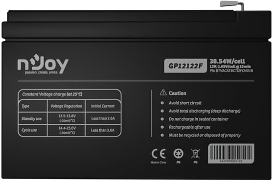 Аккумуляторная батарея Njoy GP12122F 12V 12AH (BTVACATBCTI2FCN01B) AGM
