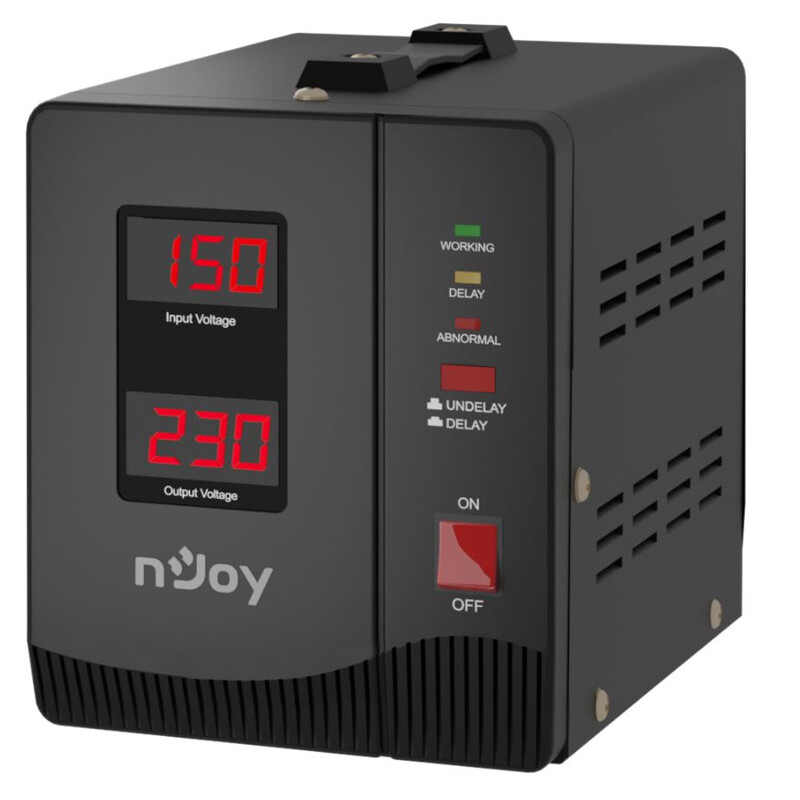 Стабилизатор Njoy Alvis 2000 (AVRL-20002AL-CS01B) AVR, 2 розетки