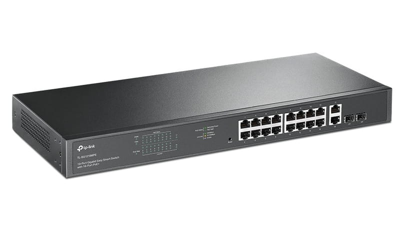 Коммутатор TP-Link TL-SG1218MPE (16хGE PoE+, 2xSFP, Веб интерфейс, Max PoE+ 250 W)
