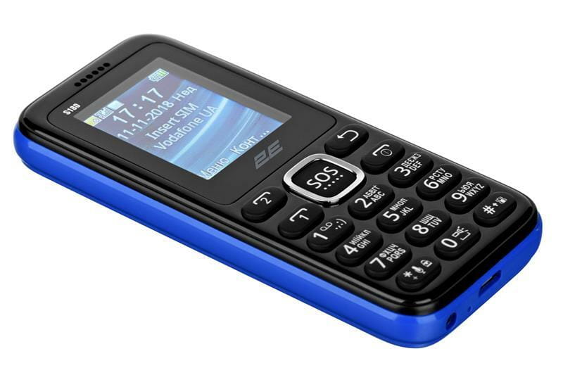 Мобiльний телефон 2E S180 Dual Sim Blue (680051628653)