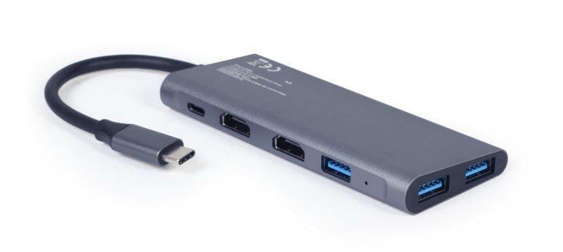 Док-станция Cablexpert USB-C 3-в-1 (A-CM-COMBO3-01)