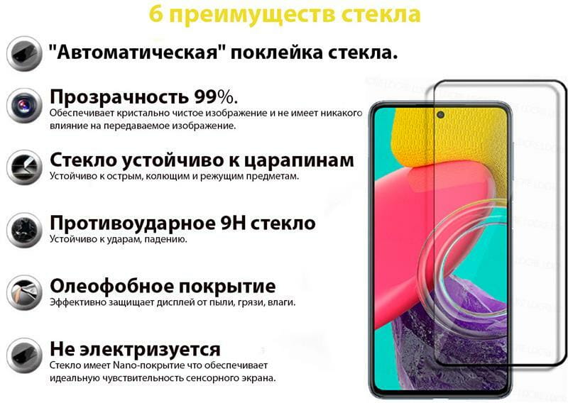 Защитное стекло BeCover для Samsung Galaxy M53 SM-M536 Black (707324)