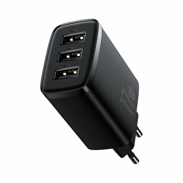 Сетевое зарядное устройство Baseus Compact 17W (3 USB) Black (CCXJ020101)