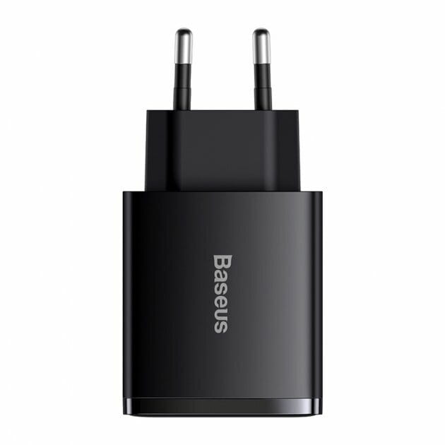 Мережевий зарядний пристрій Baseus Compact Quick Charger 30W QC+ PD (1Type-C + 2USB) Black (CCXJ-E01)