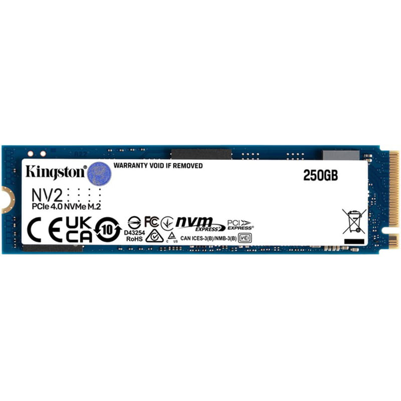 Накопитель SSD  250GB M.2 NVMe Kingston NV2 M.2 2280 PCIe Gen4.0 x4 (SNV2S/250G)