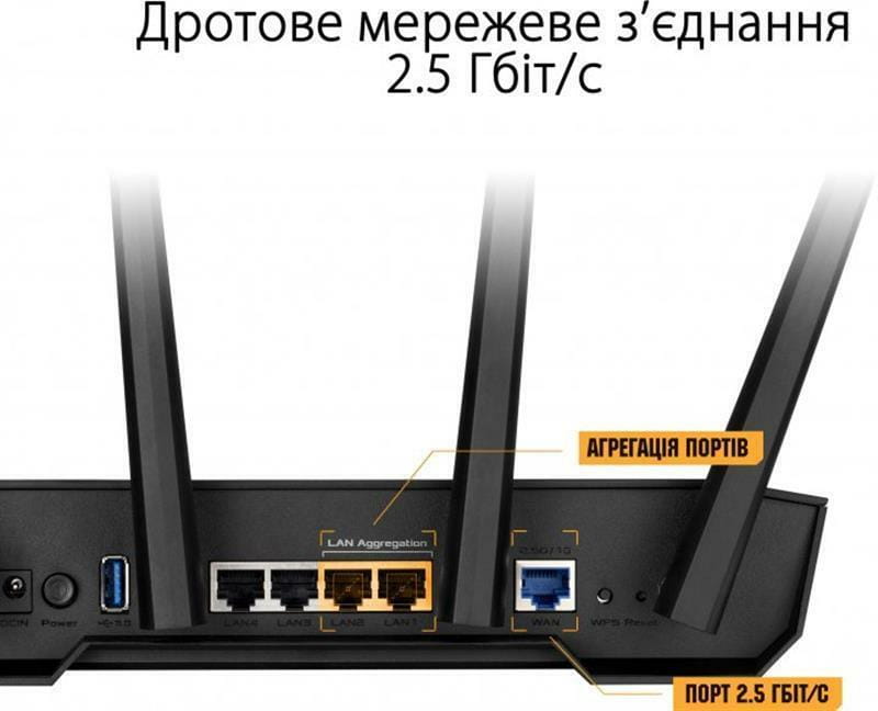 Беспроводной маршрутизатор Asus TUF Gaming AX3000 V2 (TUF-AX3000 V2) (90IG0790-MO3B00)