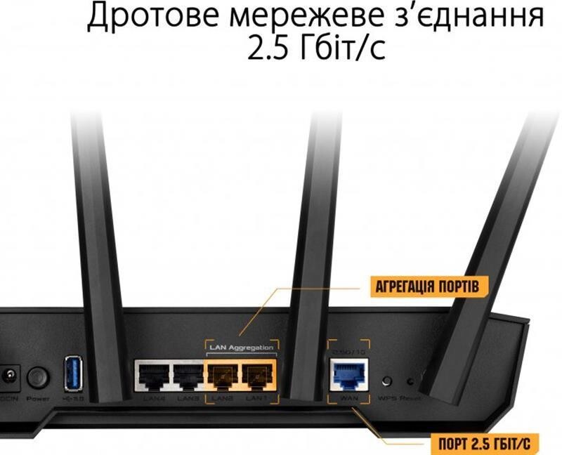 Беспроводной маршрутизатор Asus TUF Gaming AX3000 V2 (TUF-AX3000 V2) (90IG0790-MO3B00)