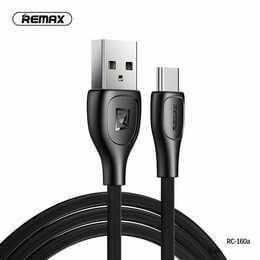 Кабель Remax RC-160a Lesu Pro USB - USB Type-C (M/M), 2.1 A, 1 м, Black (6972174158365)