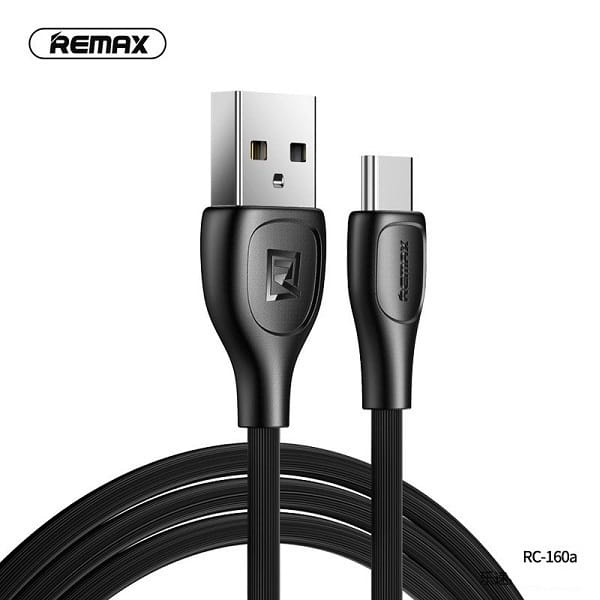 Кабель Remax RC-160a Lesu Pro USB - USB Type-C (M/M), 2.1 A, 1 м, Black (6972174158365)