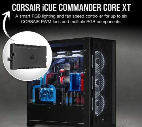 Інтелектуальний контролер RGB-підсвічування та швидкості обертання вентилятора Corsair Icue Commander Core XT (CL-9011112-WW)