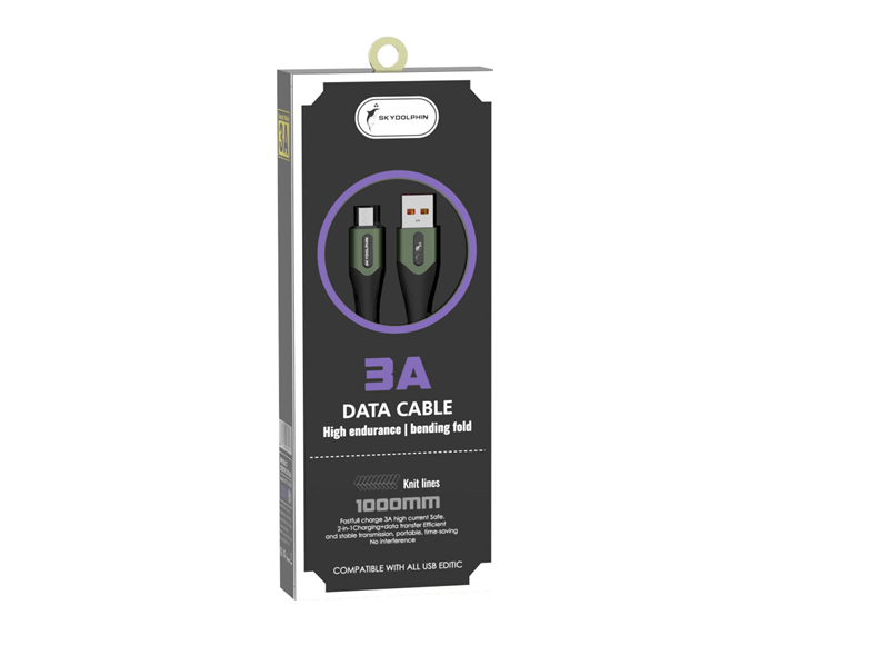Кабель SkyDolphin S01V USB - micro USB (M/M) 1 м, Dark Green (USB-000584)