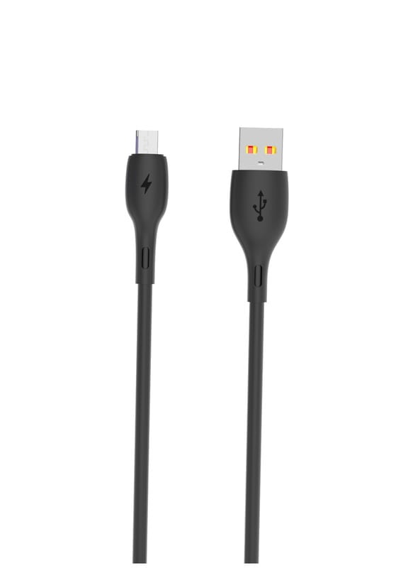 Кабель SkyDolphin S22V Soft Silicone USB - micro USB (M/M), 1 м, Black (USB-000607)