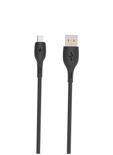Photos - Cable (video, audio, USB) SkyDolphin Кабель  S22V Soft Silicone USB - micro USB , 1 м, Black (US (M/M)
