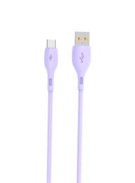 Кабель SkyDolphin S22T Soft Silicone USB - USB Type-C (M/M), 1 м, Violet (USB-000603)