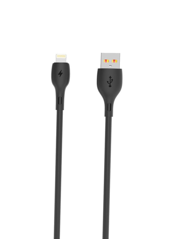 Кабель SkyDolphin S22L Soft Silicone USB - Lightning (M/M), 1 м, Black (USB-000601)