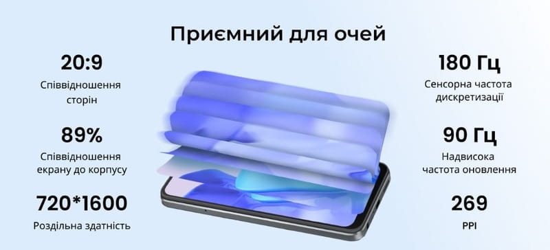 Смартфон Oscal C80 8/128GB Dual Sim Blue