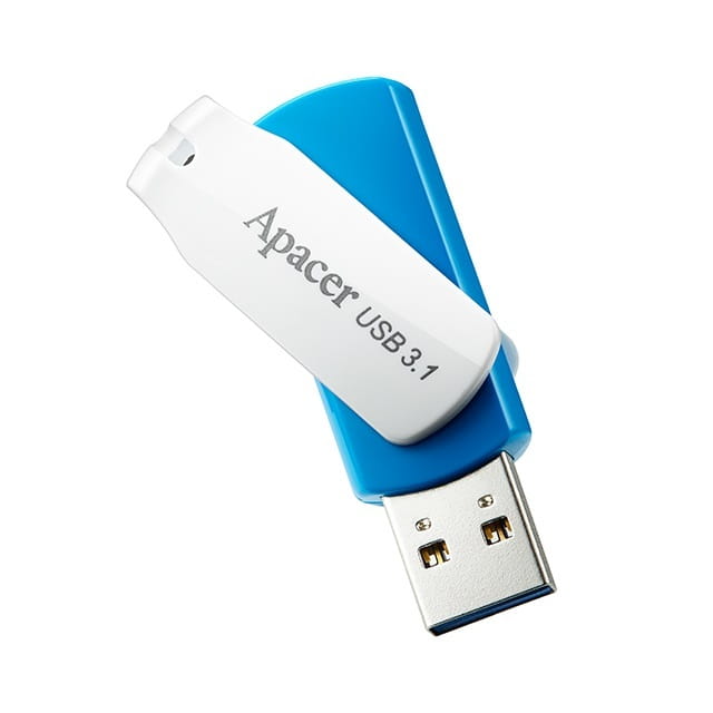 Флеш-накопитель USB3.1 32GB Apacer AH357 Blue/White (AP32GAH357U-1)