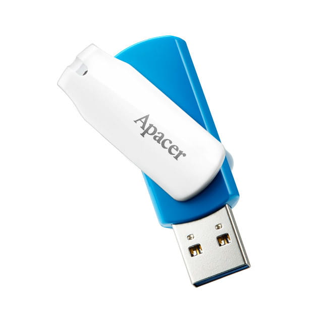 Флеш-накопитель USB3.1  64GB Apacer AH357 Blue/White (AP64GAH357U-1)