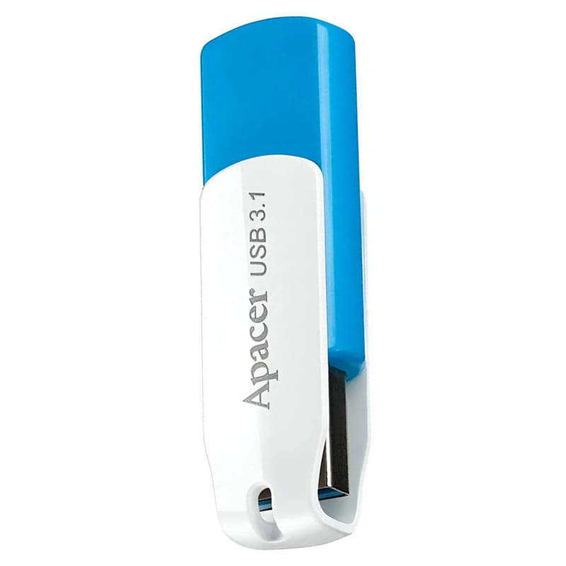 Флеш-накопитель USB3.1  64GB Apacer AH357 Blue/White (AP64GAH357U-1)