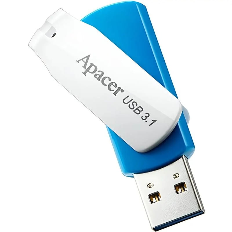 Флеш-накопитель USB3.1  64GB Apacer AH357 Blue/White (AP64GAH357U-1)