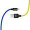 Фото - Кабель ColorWay USB - Lightning (M/M), 2.4 А, 1 м, Blue/Yellow (CW-CBUL052-BLY) | click.ua