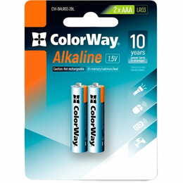 Батарейка ColorWay Alkaline Power AAA/LR03 BL 2шт