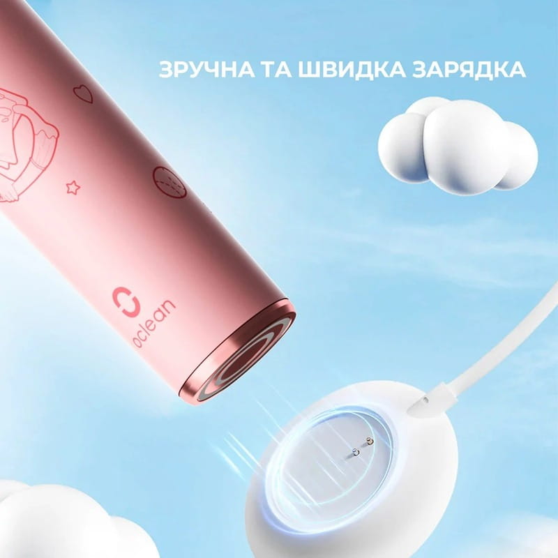Умная зубная электрощетка Oclean Kids Electric Toothbrush Pink (6970810552409)