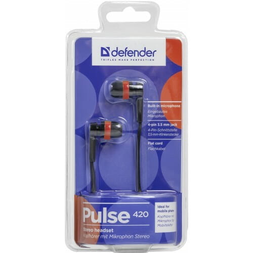 Гарнiтура Defender Pulse 420 Black/Red (63424)