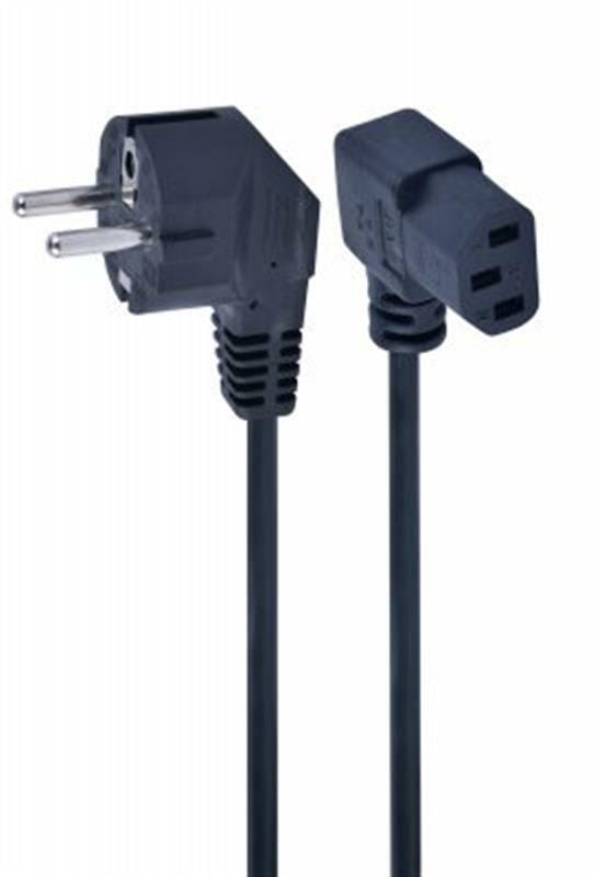 Кабель силовой Cablexpert (PC-186A-VDE1B-1.5M) CEE7/7-C13, 90 градусов, VDE, 3*1 мм кв., 1,5 м