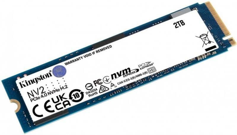Накопитель SSD 2TB M.2 NVMe Kingston NV2 M.2 2280 PCIe Gen4.0 x4 (SNV2S/2000G)