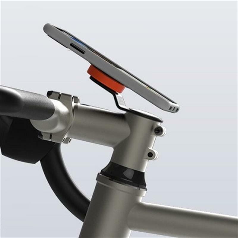 Телефонний тримач для велосипеда, кріплення на винос керма, PowerPlant, помаранчевий (HB390038)