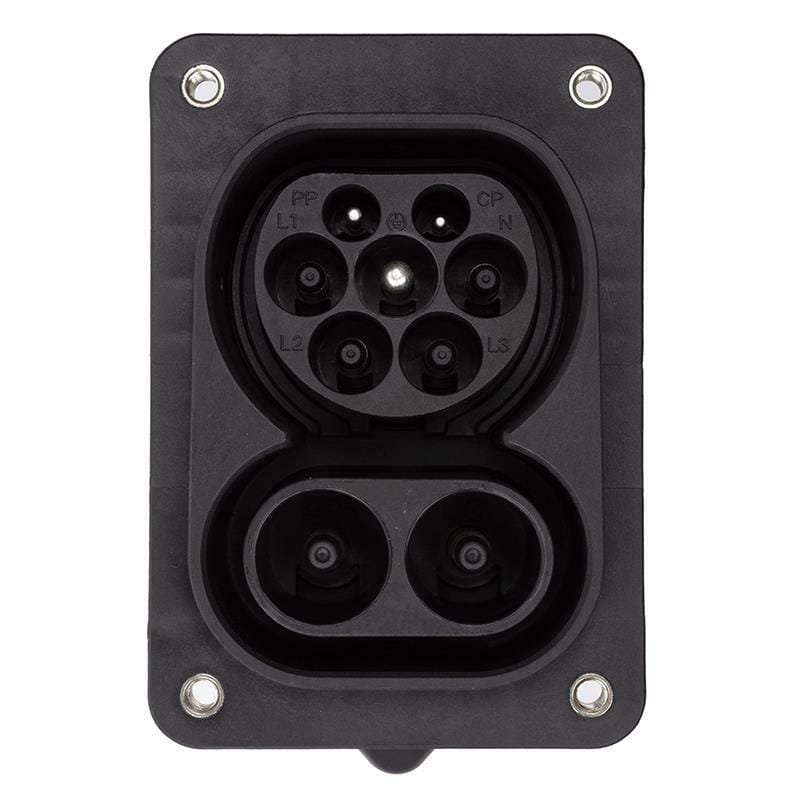 Розетка Duosida для електромобілів CCS Combo 2 (Male), 200A, 32A, 3-фазний (EV200436)