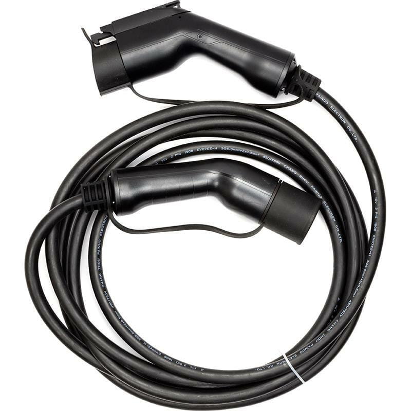 Зарядний кабель HiSmart для електромобілів Type 1 - Type 2, 32A, 7.2кВт, 1 фазний, 5м (EV200009)