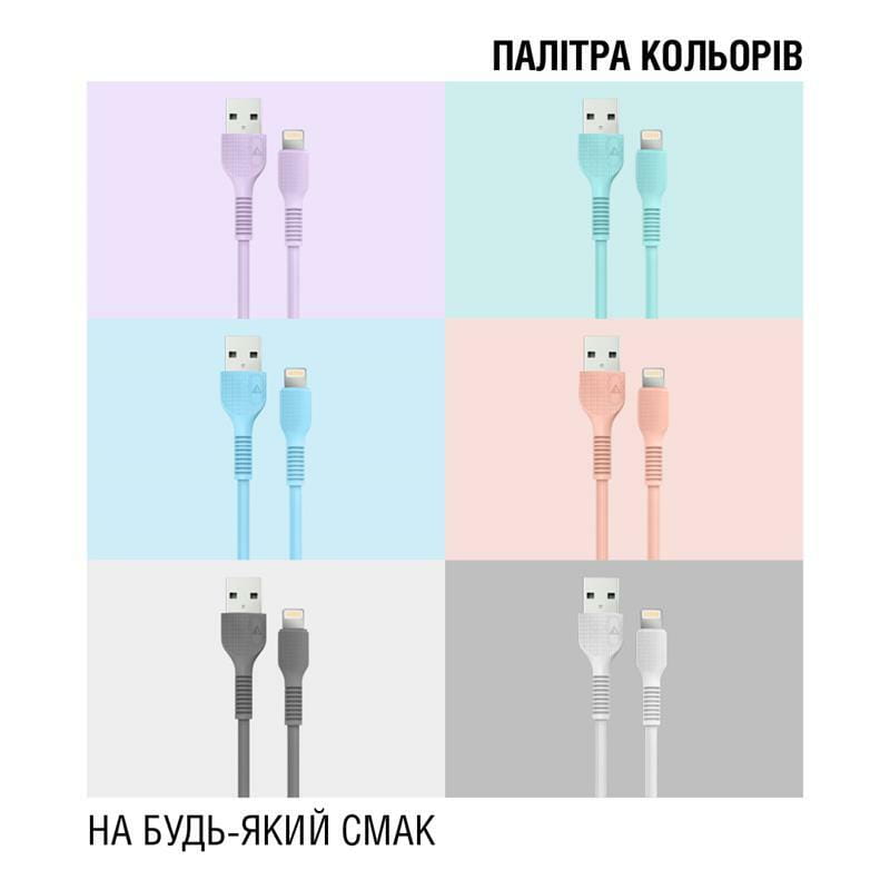 Кабель ACCLAB AL-CBCOLOR-L1BL USB - Lightning (M/M), 1.2 м, Blue (1283126518188)