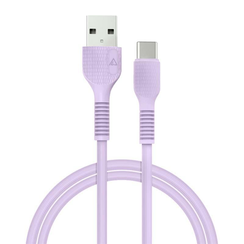 Кабель ACCLAB AL-CBCOLOR-T1PP USB-USB Type-C 1.2м Purple (1283126518270)