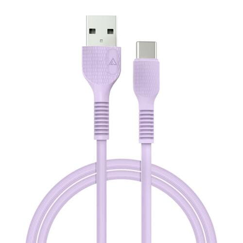 Photos - Cable (video, audio, USB) ACCLAB Кабель  AL-CBCOLOR-T1PP USB-USB Type-C 1.2м Purple  1 