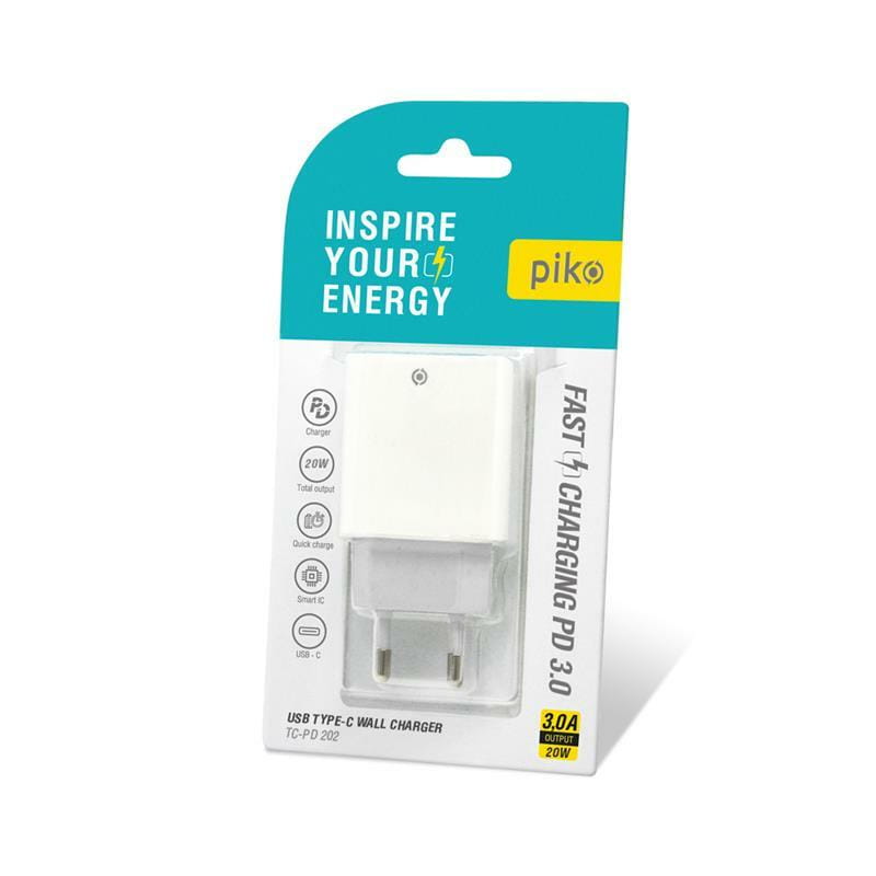Сетевое зарядное устройство Piko TC-PD202 White (1283126515132)